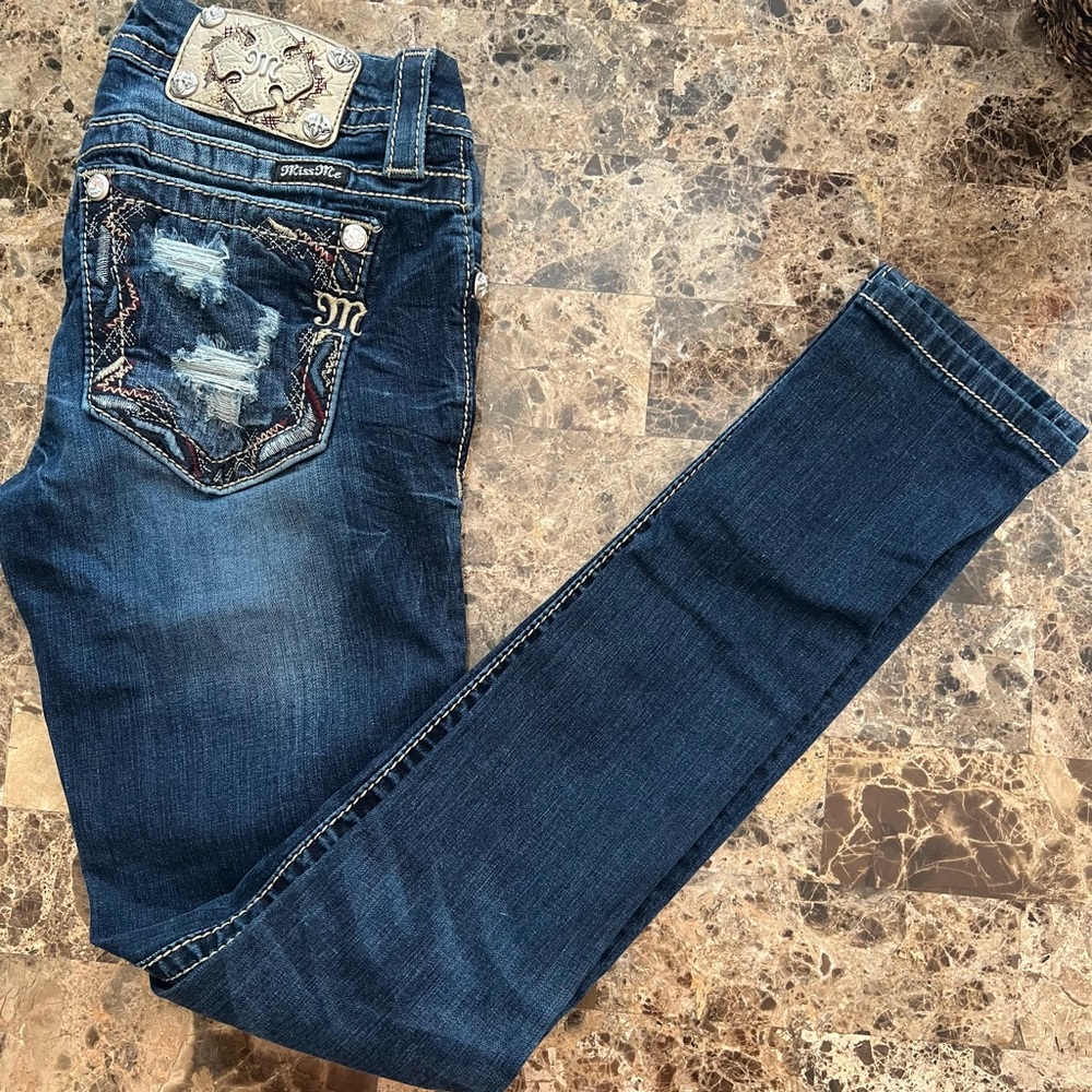 🌺Miss Me Low Rise Skinny Stretch Jeans Sz26 Like New